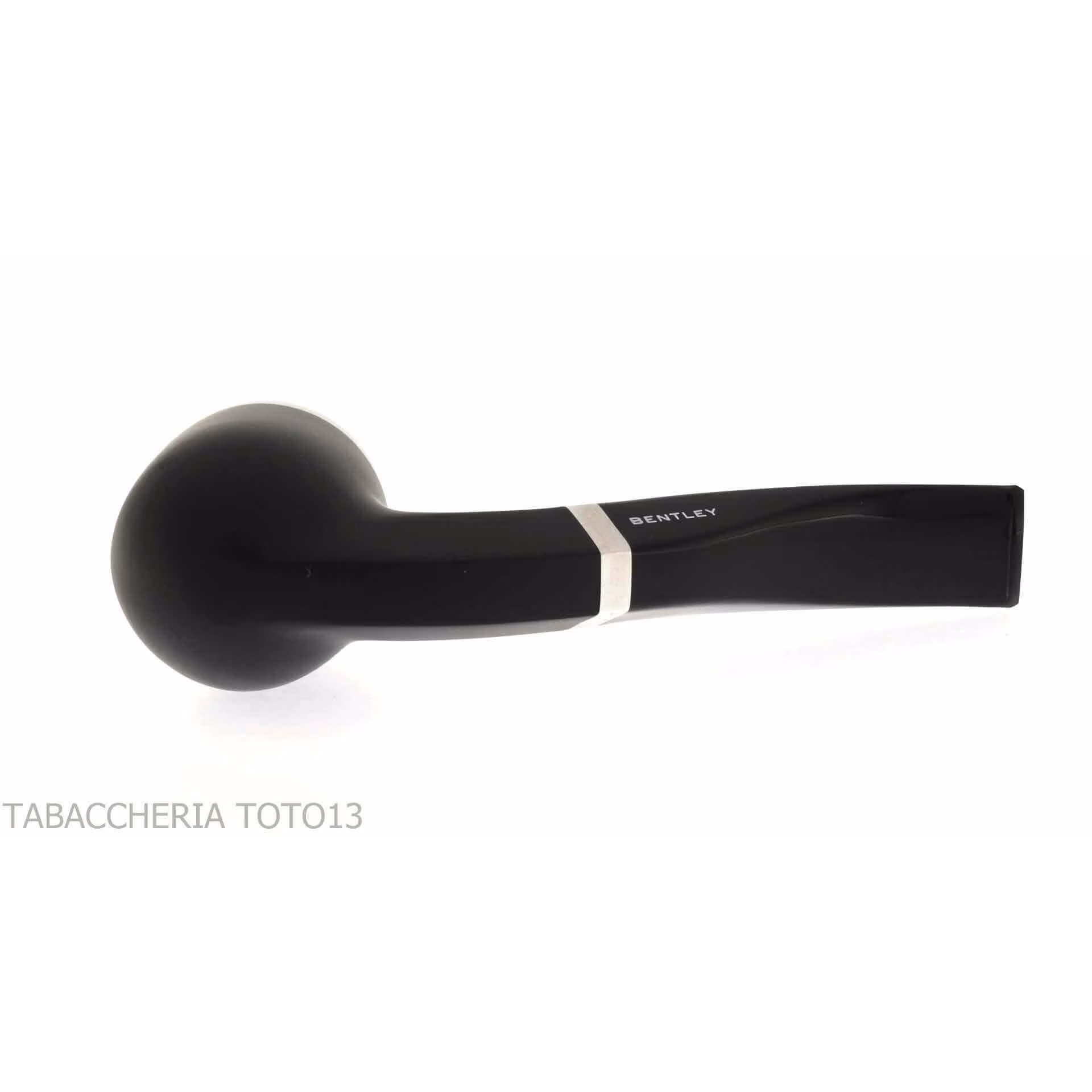 Bentley Steel Work tobacco pipe, very curved matt black. Online Sale