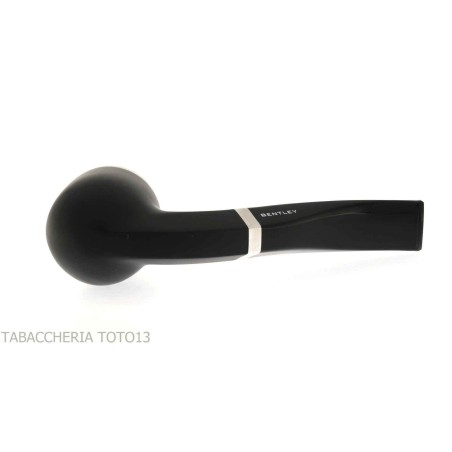 Bentley Steel Work matt black billiard bent pipe - Tobacco Pipes - Natural root