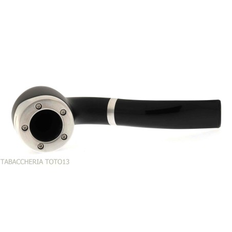 Bentley Steel Work matt black billiard bent pipe - Tobacco Pipes - Natural root