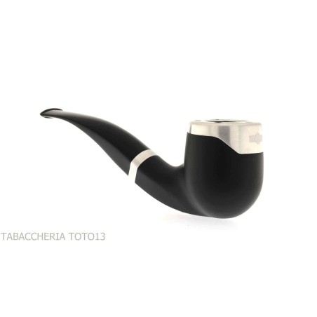 Bentley Steel Work matt black billiard bent pipe - Tobacco Pipes - Natural root