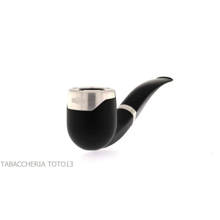 Bentley Steel Work matt black billiard bent pipe - Tobacco Pipes - Natural root