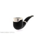 Bentley Steel Work matt black billiard bent pipe - Tobacco Pipes - Natural root
