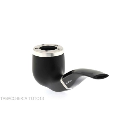 Bentley Steel Work matt black billiard bent pipe - Tobacco Pipes - Natural root