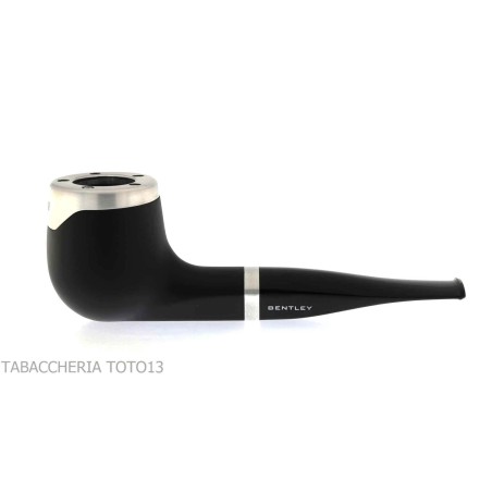 Pipe billard droit noir Bentley Steel Work - Pipe Pour le Tabac - Racine naturelle