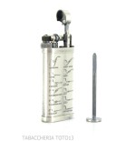Encendedor de pipa Im Corona de titanio viejo con decoración de pipas de Savinelli - Encendedores para pipa de tabaco