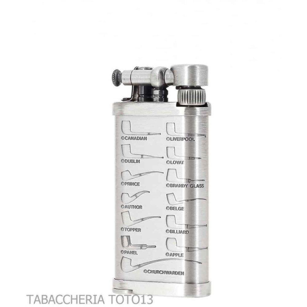 Im Corona Pfeifenfeuerzeug Old Boy Titan mit Pfeifendekoration von Savinelli - Feuerzeuge für Tabakpfeife