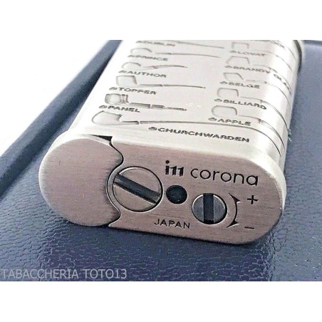 Encendedor de pipa Im Corona de titanio viejo con decoración de pipas de Savinelli - Encendedores para pipa de tabaco