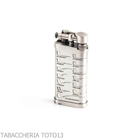 Encendedor de pipa Im Corona de titanio viejo con decoración de pipas de Savinelli - Encendedores para pipa de tabaco