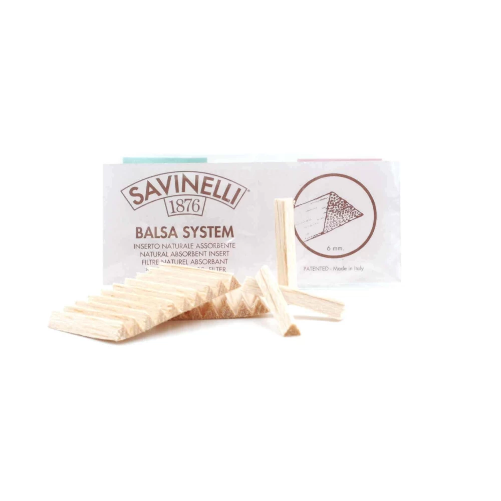 Balsa 6 mm filters by Savinelli single pack of 20 pcs. sale on line