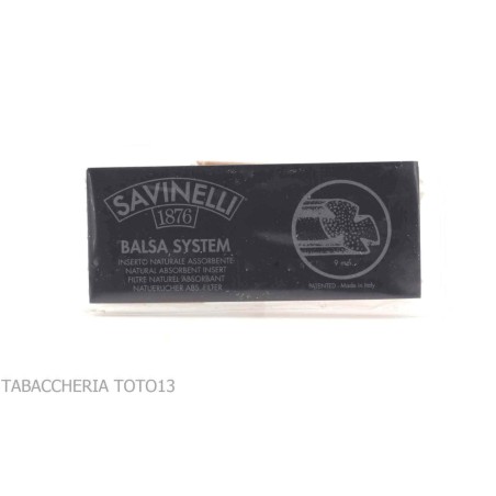 Ersatz-Balsafilter 9 mm für Savinelli-Pfeifen, Packung mit 3 Packungen - Zubehör für Tabakpfeifen
