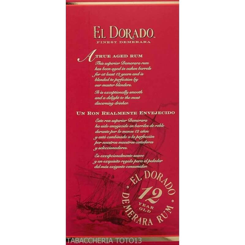 El Dorado 12 Y.O. Demerara Vol.40% Cl.70 - Demerara Distillers