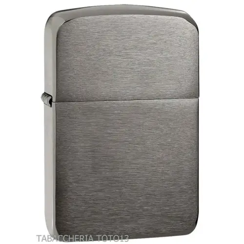 Zippo original windproof vintage replica 1941 black cromo spazzolato - Accendini