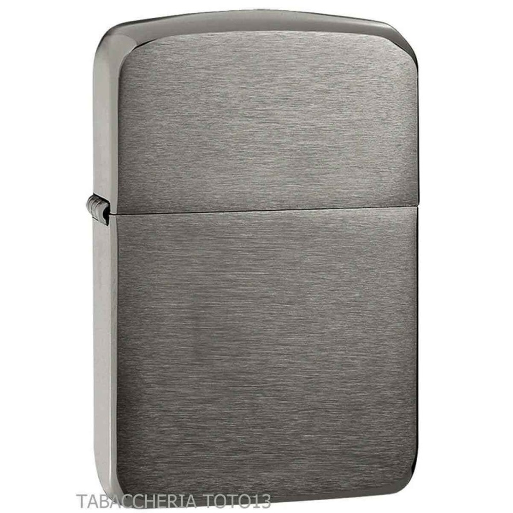 Zippo coupe-vent réplique vintage originale 1941 chrome brossé noir - Briquets - Laiton