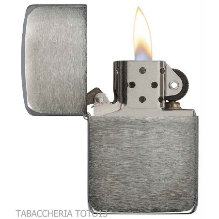 Zippo coupe-vent réplique vintage originale 1941 chrome brossé noir - Briquets - Laiton