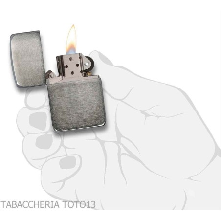 Zippo windproof original vintage replica 1941 black chrome brushed - Lighters - Brass
