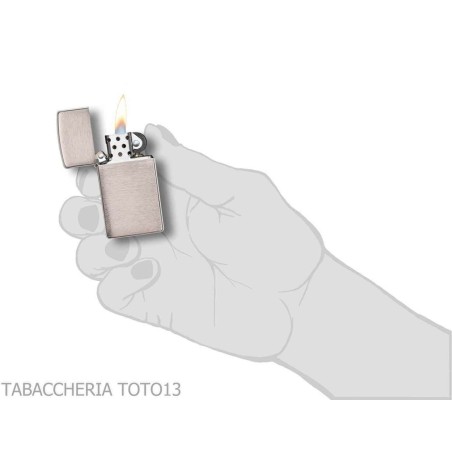 Zippo Benzinfeuerzeug schlank glänzend matt verchromt - Feuerzeuge