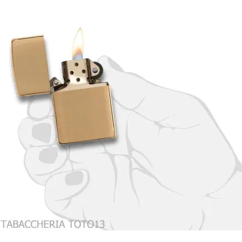 Zippo Classic Latón oro en latón satinado - Encendedores Zippo