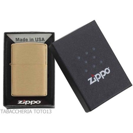 Zippo Classic Brass gold in satin brass - Lighters Zippo - Brass