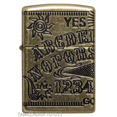 Zippo Armor dans la table de gravure en laiton antique Ouija Zippo Briquets Zippo