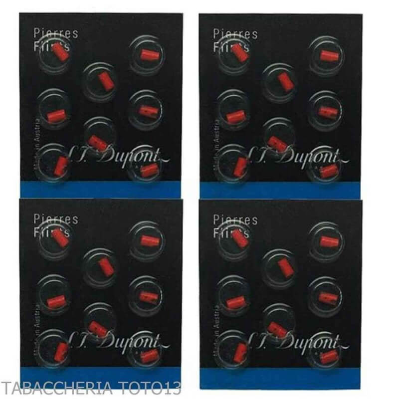 St.Dupont 4 Blister Streifen rote Flints Ref.650 - S.t. Dupont St.Dupont 4 Blister Streifen rote Flints Ref.650 - S.t. Dupont