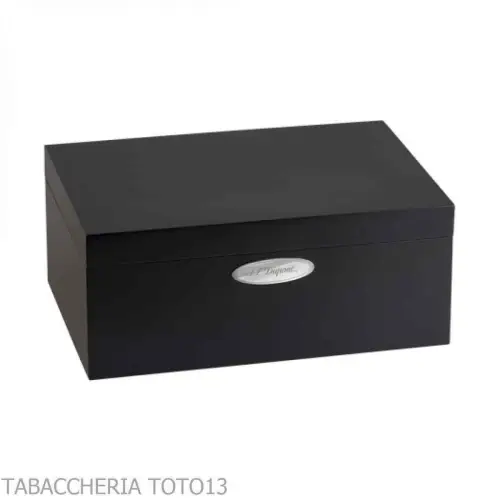 St. Dupont scatola umidificata per sigari finitura nero opaco - Humidor e Vetrine Umidificate