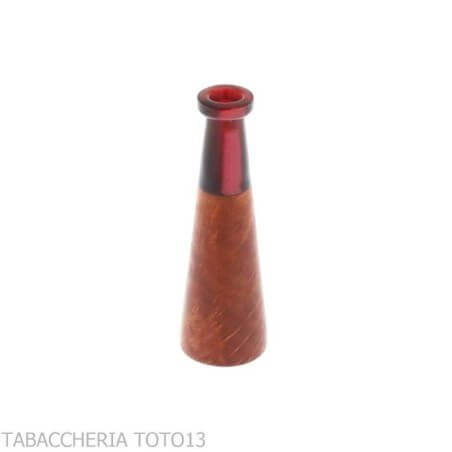 Fuma Toscani in radica con foro conico bocchino color ambra Fiamma di Re di Andrea Pascucci Bocchini per Toscano Bocchini per...