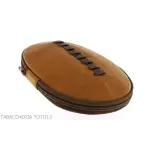 2-seater bag for pipes in vintage natural leather in the shape of an American football ball - Accessories for tobacco pipes