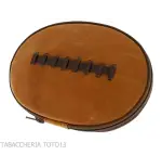 2-seater bag for pipes in vintage natural leather in the shape of an American football ball - Accessories for tobacco pipes