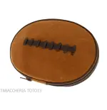 2-seater bag for pipes in vintage natural leather in the shape of an American football ball - Accessories for tobacco pipes