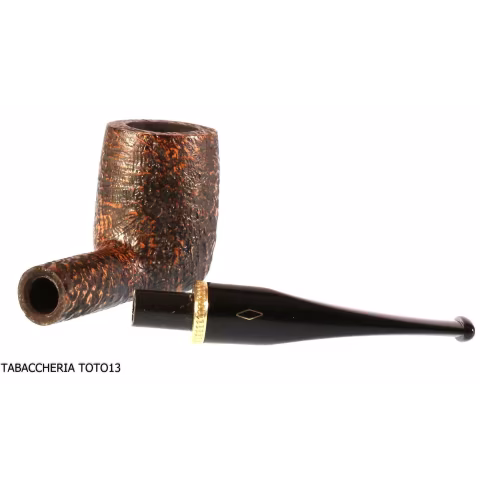 Brebbia First pipe Kit sandblasted shaped billiard 1007 - Tobacco Pipes - Natural root