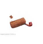 Savinelli borsa per pipa e tabacco in pelle scamosciata - Accessori Per Pipe