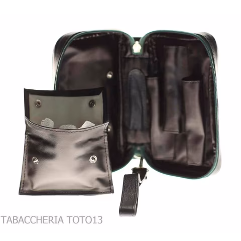 Peterson Avoca bauletto per 3 pipe e tabacco - Borse per Pipe