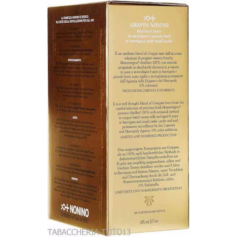 Nonino Riserva 8 anni Vol.43% Cl.70 - Distillati
