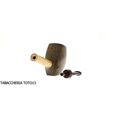 Sauro Pipe Stand Up en bois mort et bambou - Pipe Pour le Tabac - Bois fossile