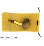 Sauro Pipe Stand Up en bois mort et bambou - Pipe Pour le Tabac - Bois fossile
