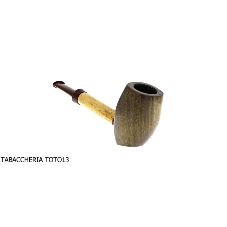Sauro Pipe Stand Up en bois mort et bambou - Pipe Pour le Tabac - Bois fossile