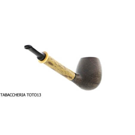 Sauro Pipe Apple bog oak and bamboo - Sauro Pipe