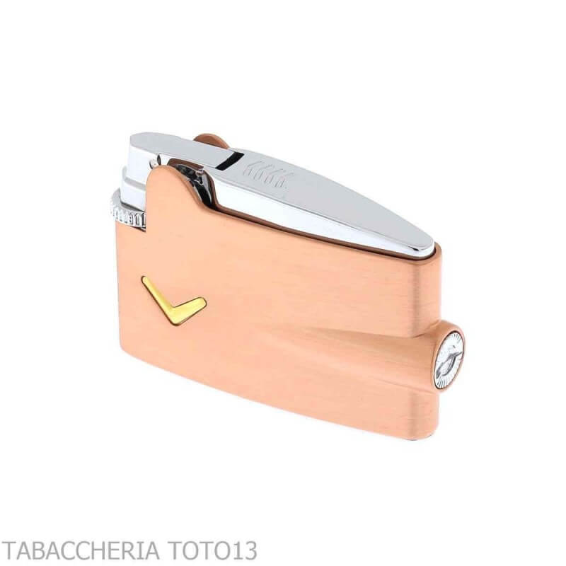 Ronson mini Varaflame V lighter with satin copper finish - Ronson Lighter