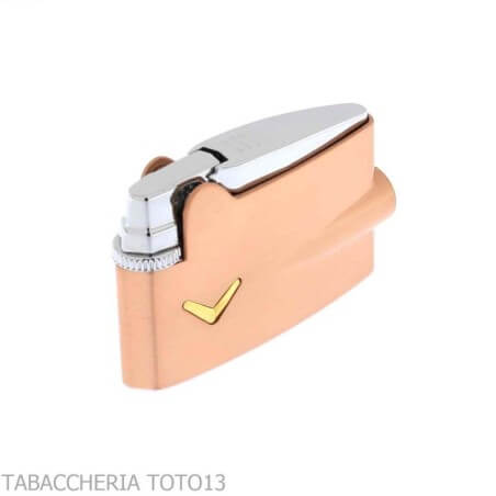 Ronson mini Varaflame V lighter with satin copper finish - Ronson Lighter