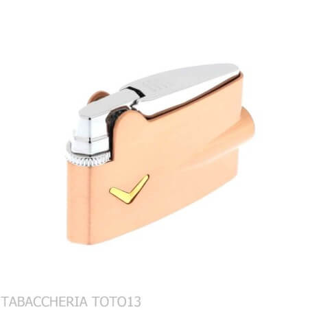 Ronson mini Varaflame V lighter with satin copper finish - Ronson Lighter