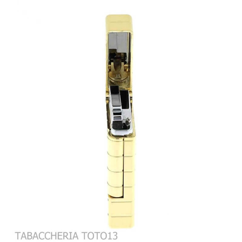 Encendedor St Dupont Línea Cling inicial oro brillante y cuadrados - S.t. Dupont