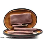 Fiamma di Re Bag 2 Plätze für Pfeifen in Form von American Football in braunem Vintage-Leder - Zubehör für Tabakpfeifen