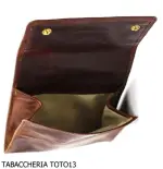 Fiamma di Re Bag 2 Plätze für Pfeifen in Form von American Football in braunem Vintage-Leder - Zubehör für Tabakpfeifen