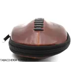 Fiamma di Re Bag 2 Plätze für Pfeifen in Form von American Football in braunem Vintage-Leder - Zubehör für Tabakpfeifen