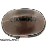 Bolso Fiamma di Re 2 lugares para pipas con forma de fútbol americano en cuero marrón vintage - Accesorios para pipas de taba