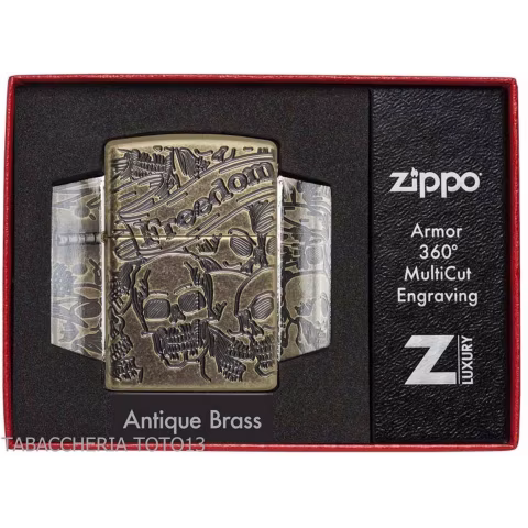 Zippo Feuerzeug Totenkopf Designluxus - Feuerzeuge