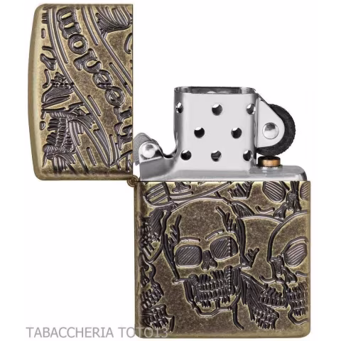 Zippo Feuerzeug Totenkopf Designluxus - Feuerzeuge