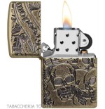 Zippo Feuerzeug Totenkopf Designluxus - Feuerzeuge