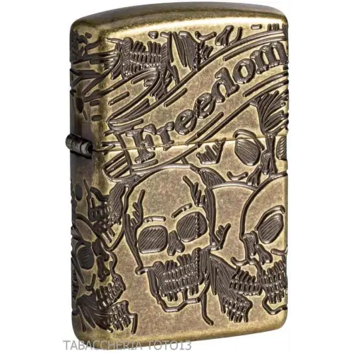 Zippo freedom skull design luxury - Accendini