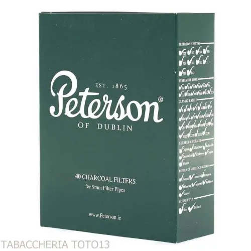 Peterson Filters 9 mm activated carbon - Accessories for tobacco pipes